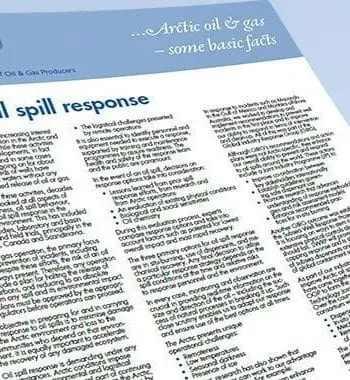 Arctic oil spill response (Arctic fact sheets)