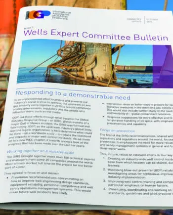Wells Expert Committee Bulletin - Issue 01