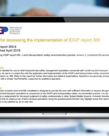 Tool for assessing the implementation of IOGP Report 365