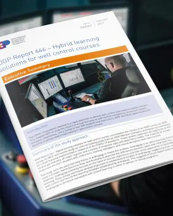 Hybrid learning solutions for well control courses - executive summary