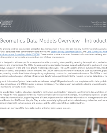 IOGP Geomatics Data Models Overview