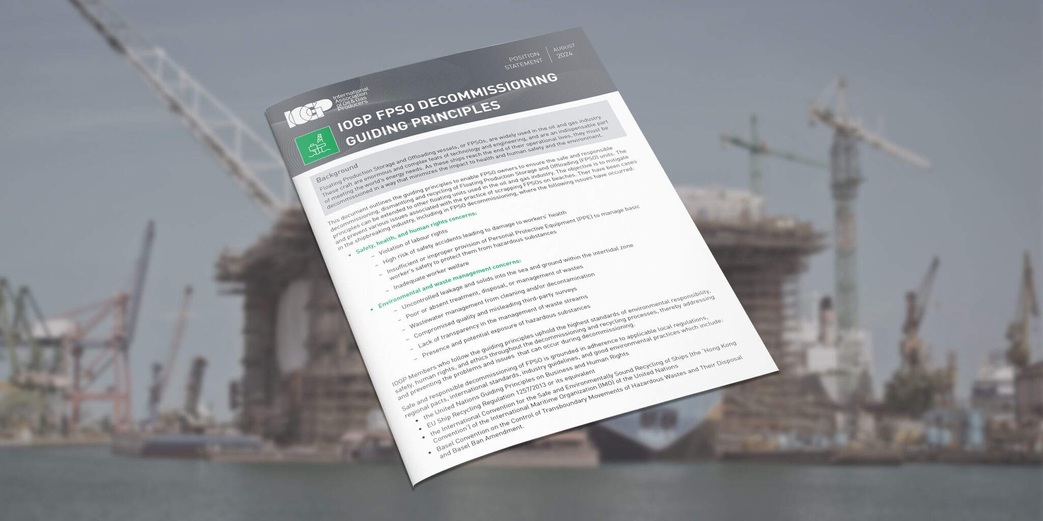 IOGP FPSO Decommissioning Guiding Principles