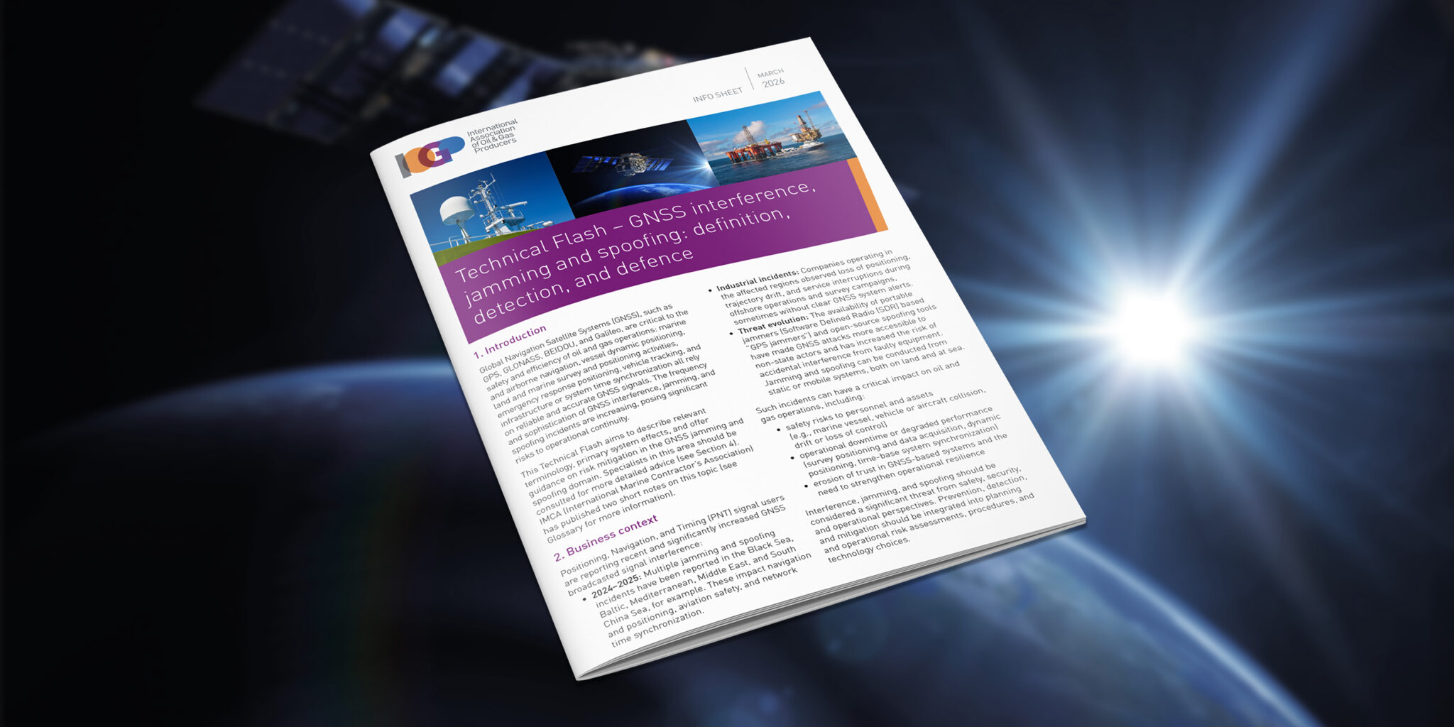 Technical Flash &ndash; GNSS interference, jamming and spoofing: definition, detection, and defence