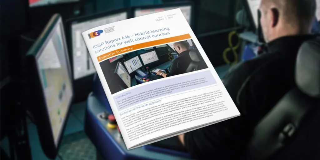 Using test results, simulator experiences, and a survey of over 500 students and instructors, IOGP studied the impact of virtual learning on well control competency