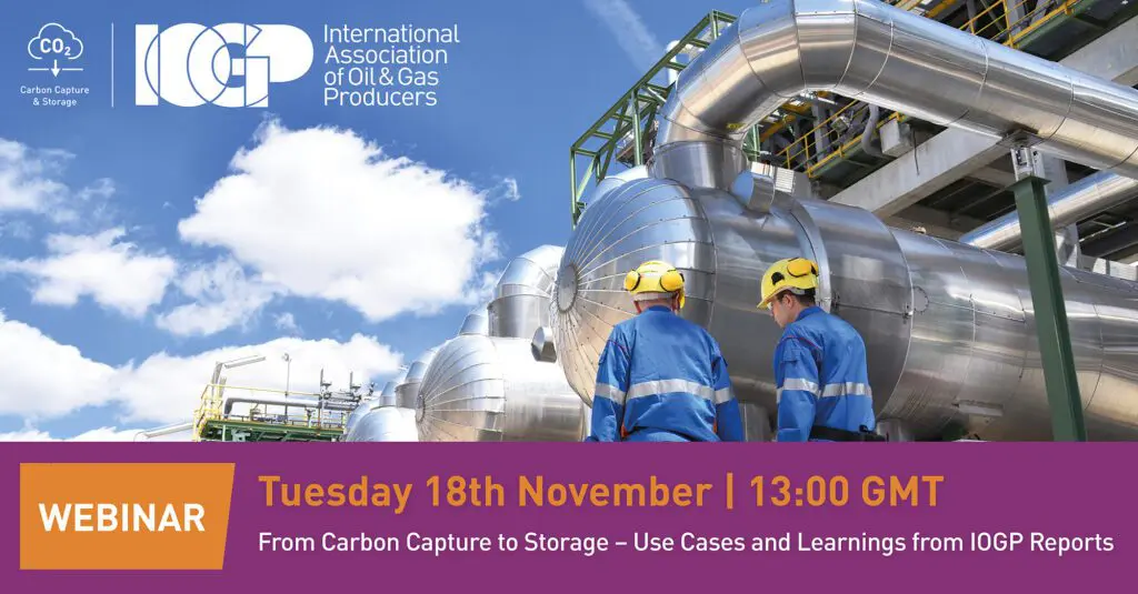 From Carbon Capture to Storage – Use Cases and Learnings from IOGP Reports webinar