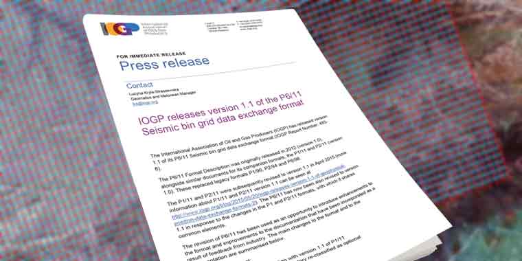 IOGP releases version 1.1 of the P6/11 Seismic bin grid data exchange format